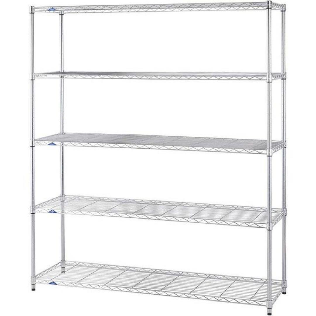 ルミナススチールラック　シルバー　大型5段 幅150cm Luminous スチールラック ルミナス スリム 幅76 奥行46 5段 収納 棚